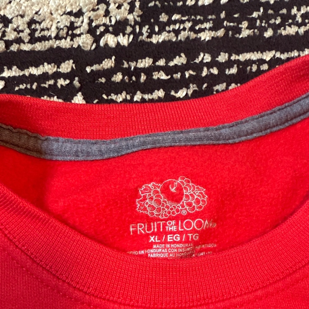 Fruit of the Loom Bold Red Crewneck Sweater - Picture 2 of 4
